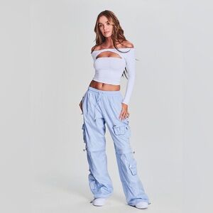 NWT SER.O.YA ALBA RUCHED CARGO PANTS Size XS